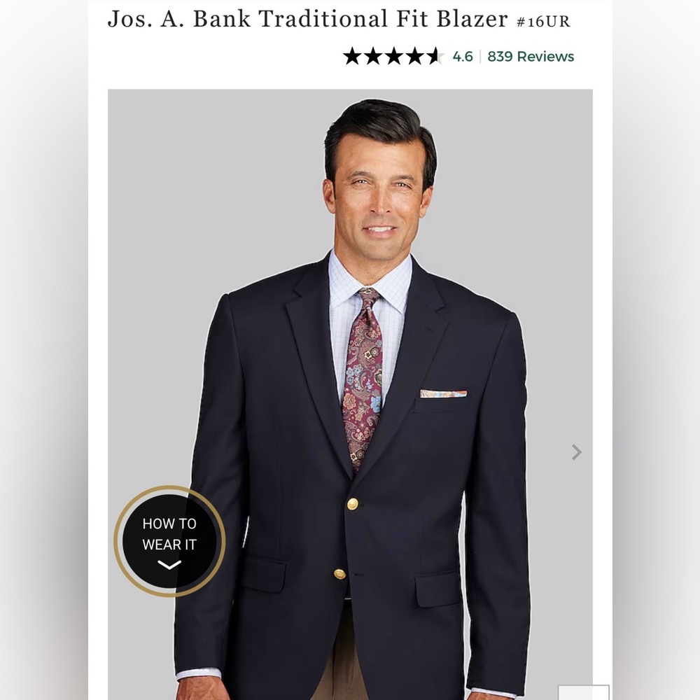 Jos. A. Bank Traditional Fit Blazer